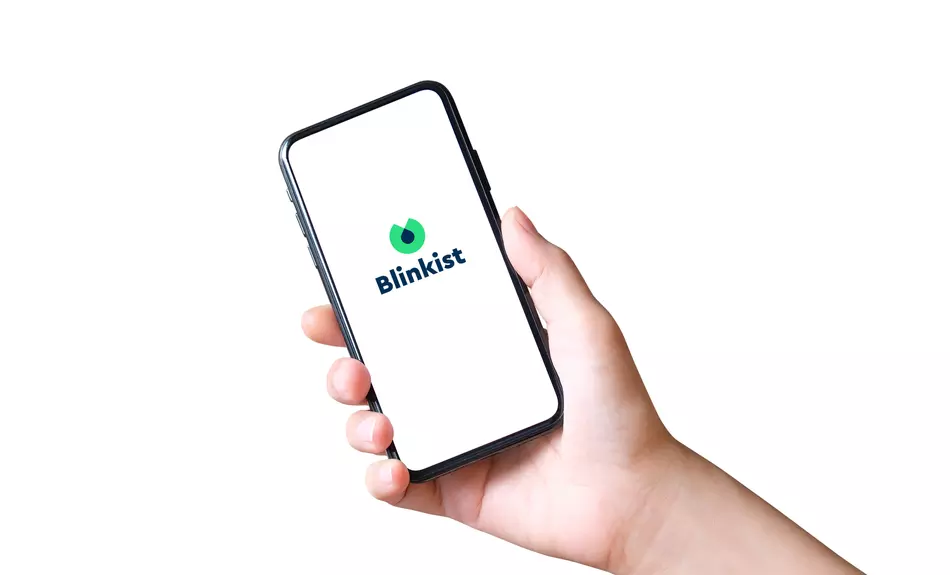 Phone with Blinkist logo